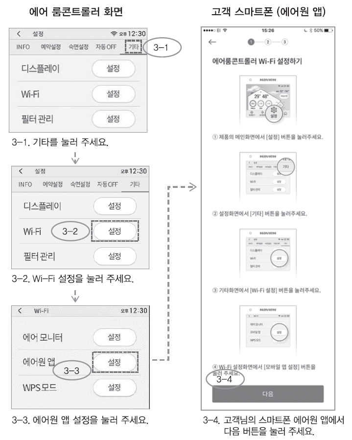 에어원 앱 연결